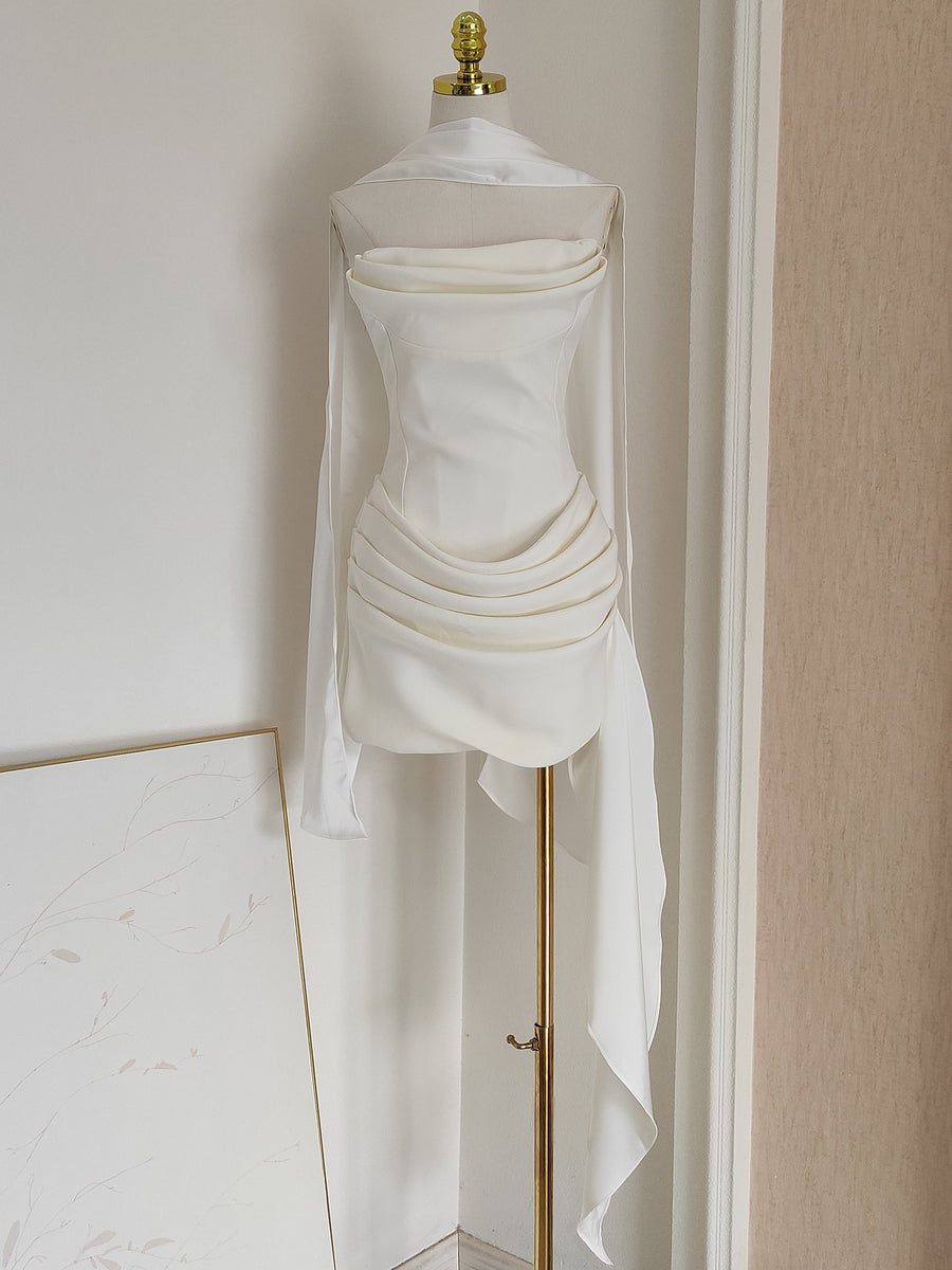 Strapless Ruched Short Homecoming Dress