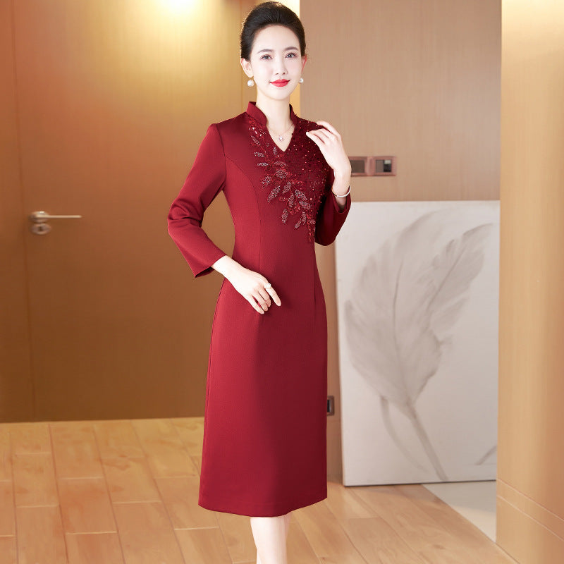 Burgundy Plus Size Formal Dress