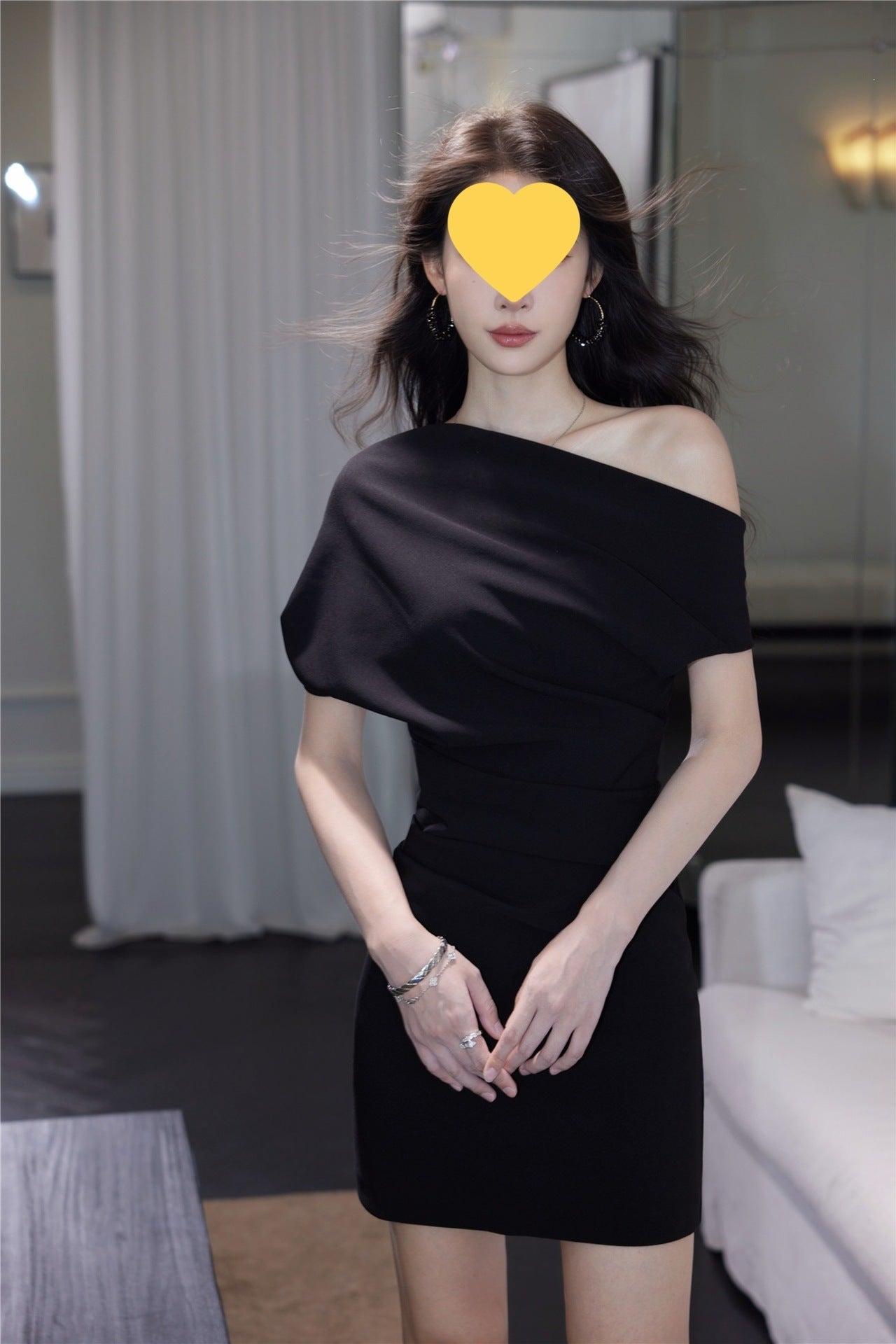 Off-Shoulder Ruched Long Prom Dress