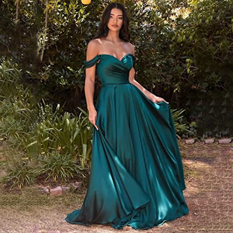 Satin Ruched Bridesmaid Dress