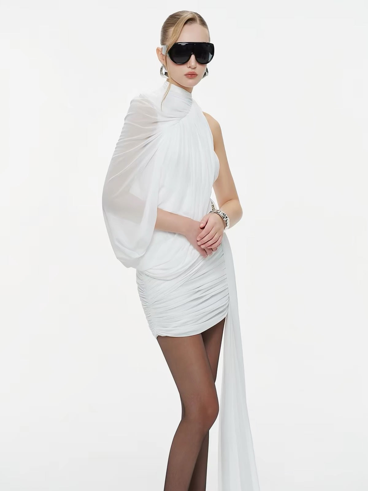 Tulle One-Shoulder Short Homecoming Dress