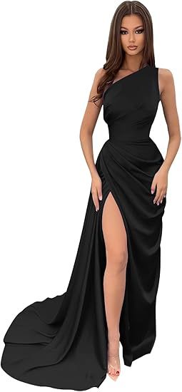 Satin One-Shoulder Bridesmaid Dress