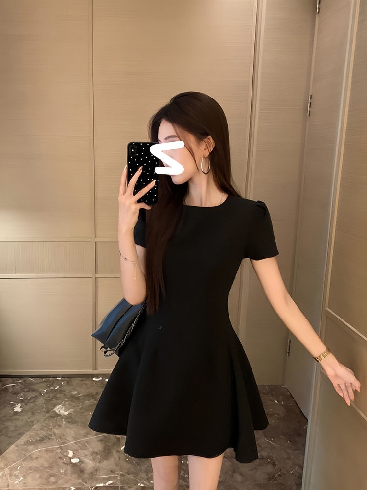 White Short Sleeve Short Homecoming Dress