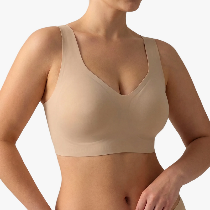 Beige Wire-Free Lifting Bra