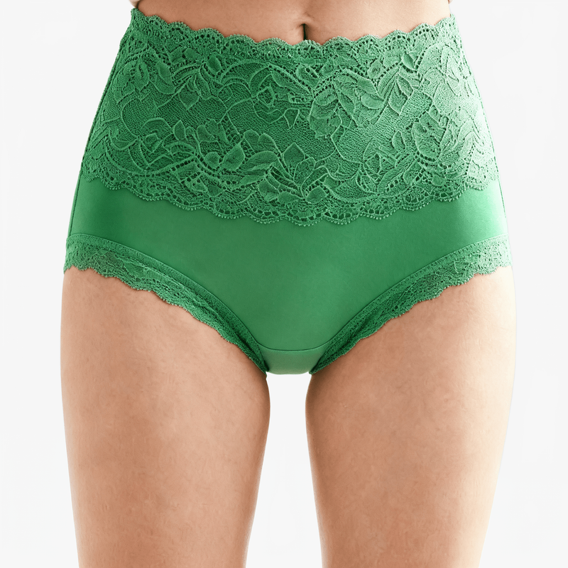 Green Lace Floral Underwear