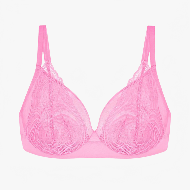 Pink Blue Lace Bra