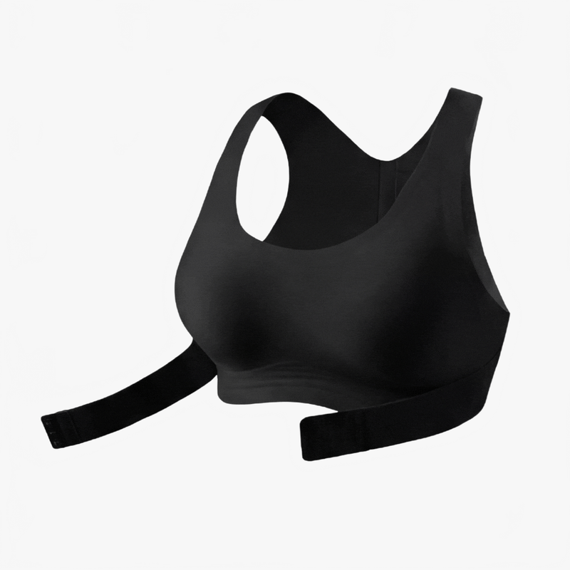 Black Wireless Front-Closure Posture Bra