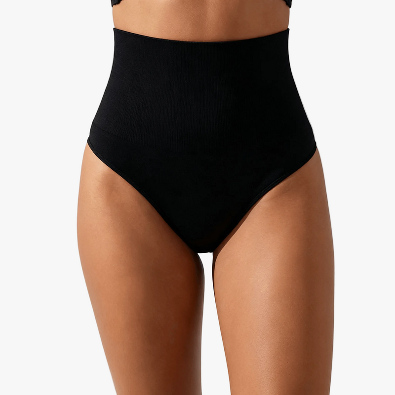 Black Seamless Sculpting Thong