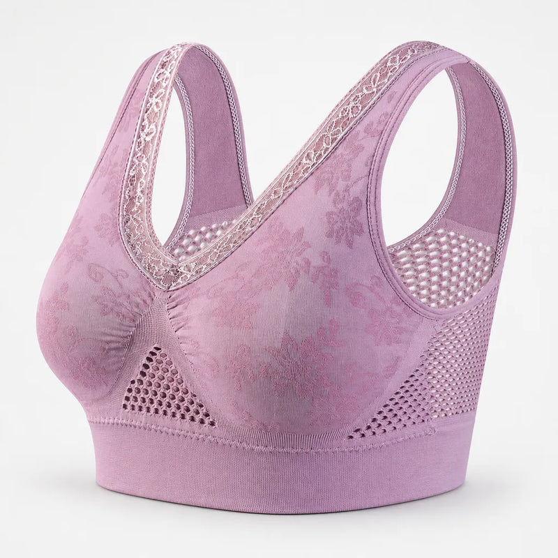 Mesh V-Neck Bra