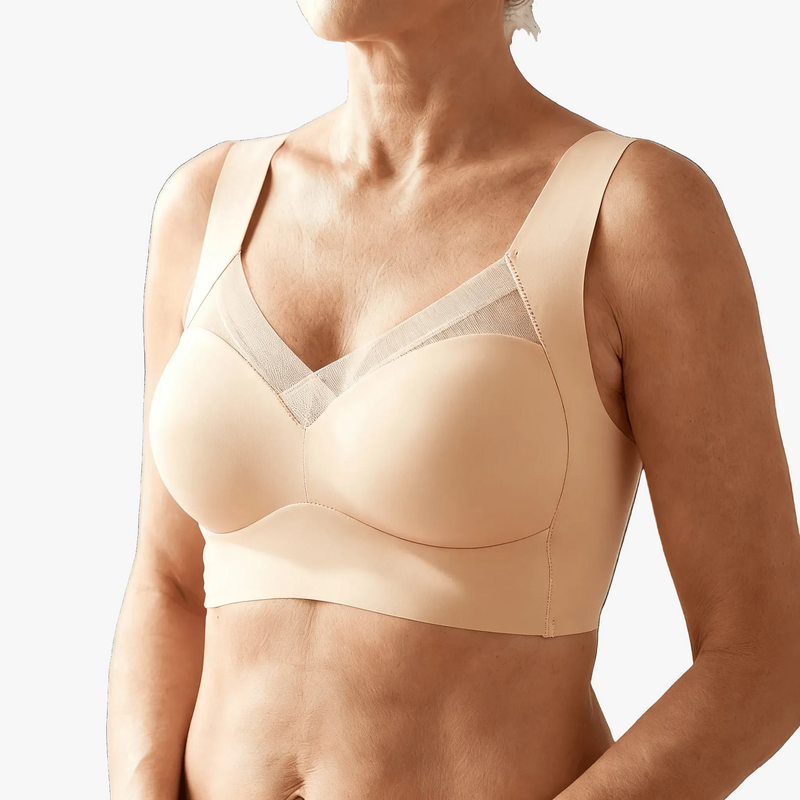 Beige Black Bra