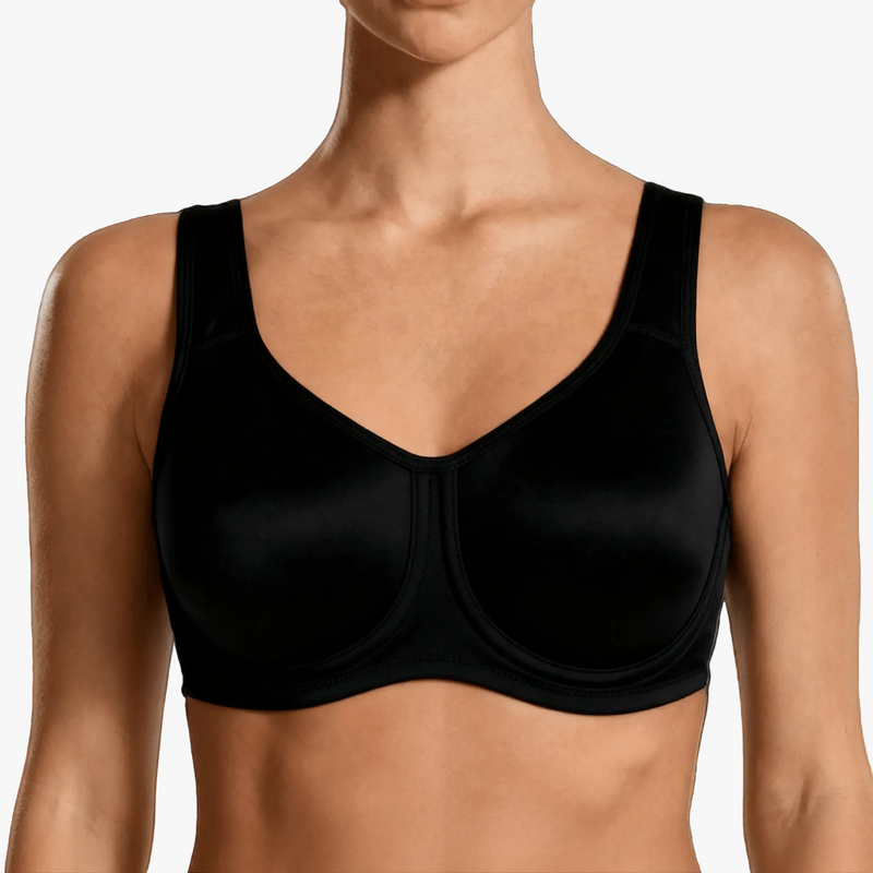 Black High-Impact Sports Bra